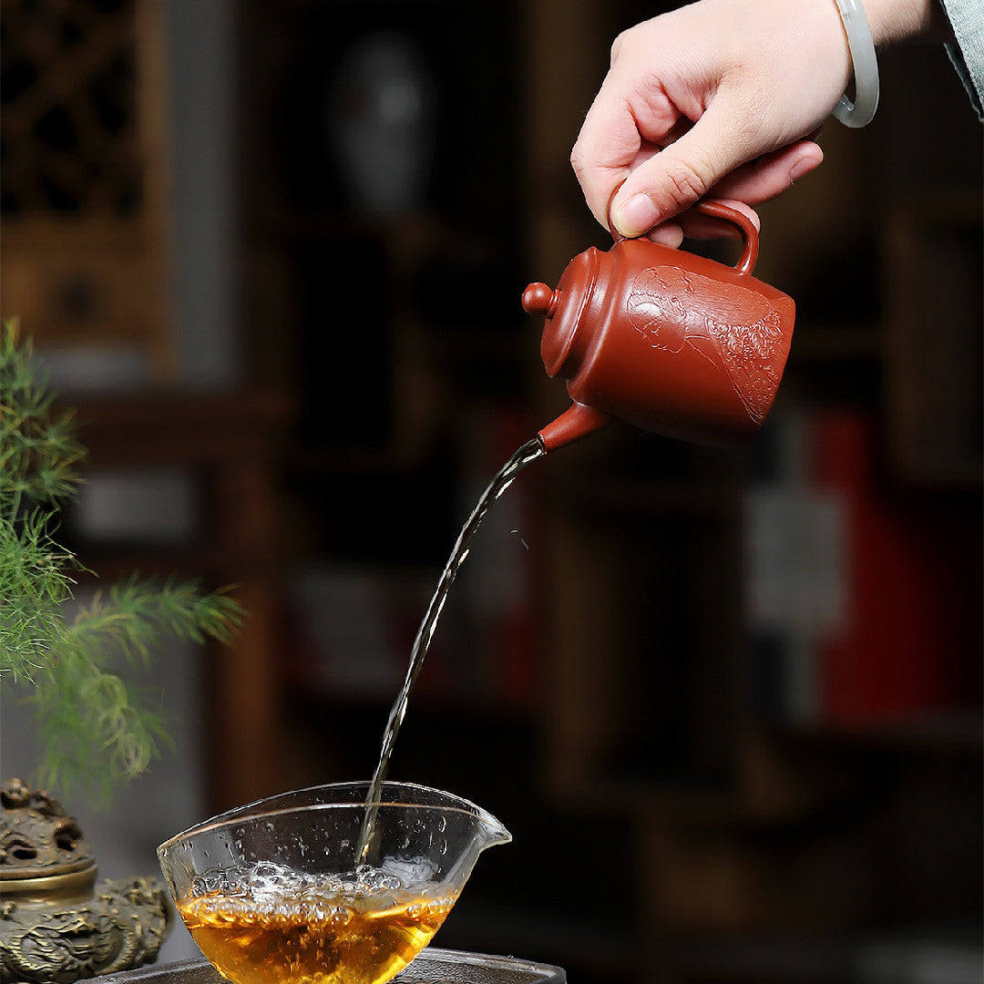 Sketch Straight Purple Clay Pot Raw Ore Dahongpao Tea