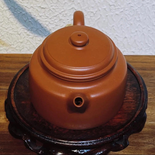 Handmade Zhuni Zisha Teapot, 200ml De Zhong Purple Clay Tea Pot