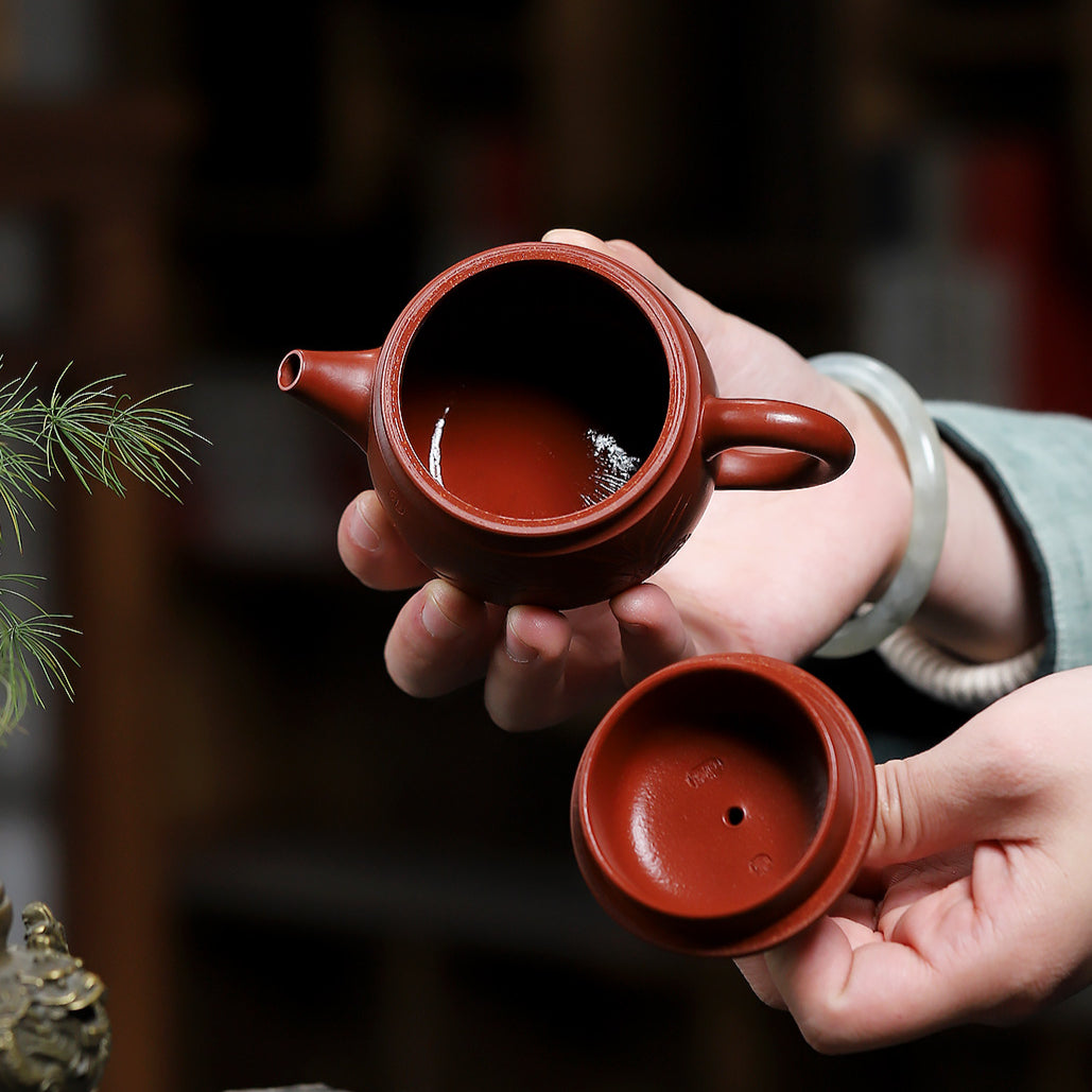 Gaoshi scoop Zisha pot raw ore Dahongpao