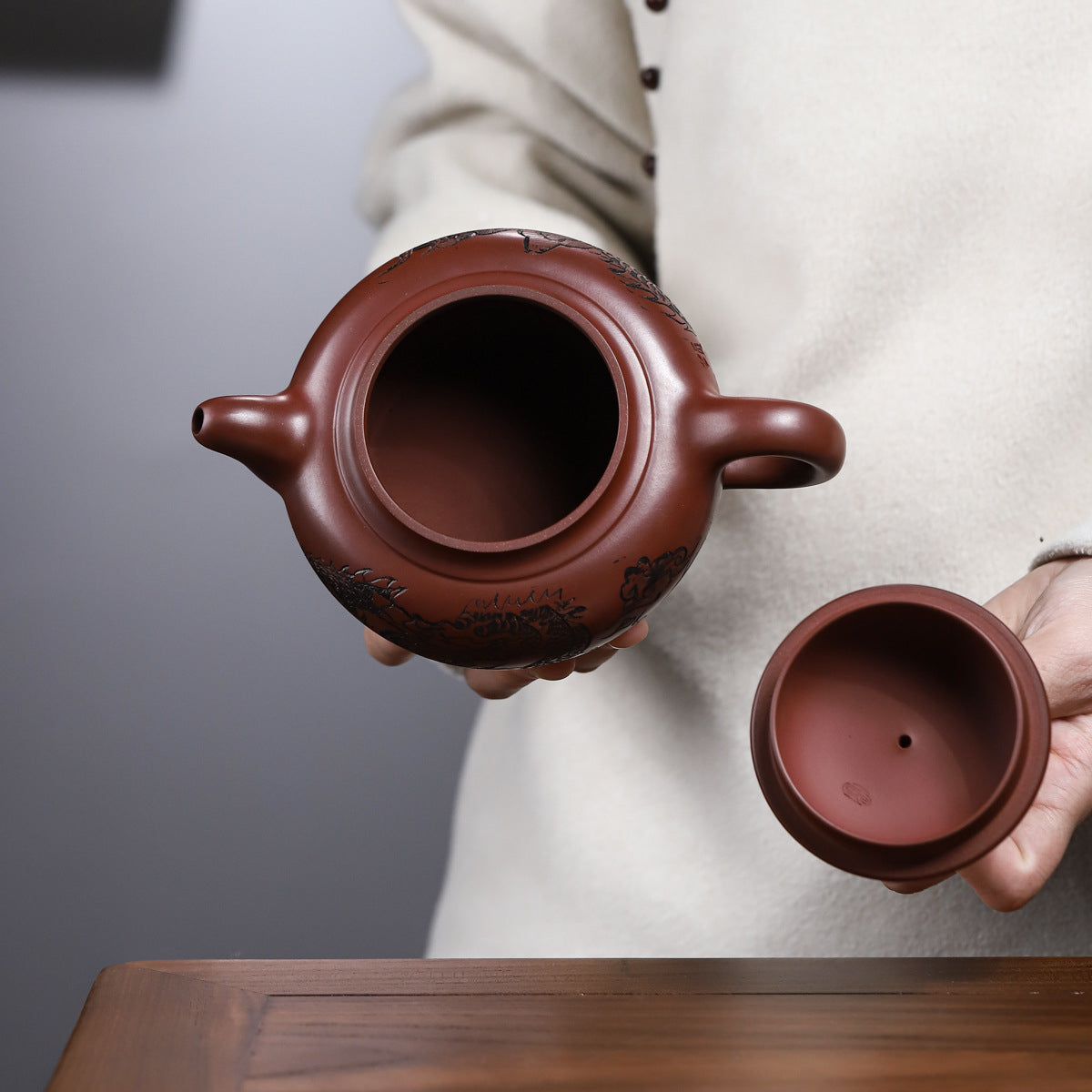 Longteng Sihai Zisha pot raw ore purple mud