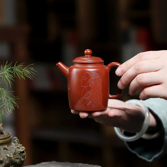 Sketch Straight Purple Clay Pot Raw Ore Dahongpao Tea