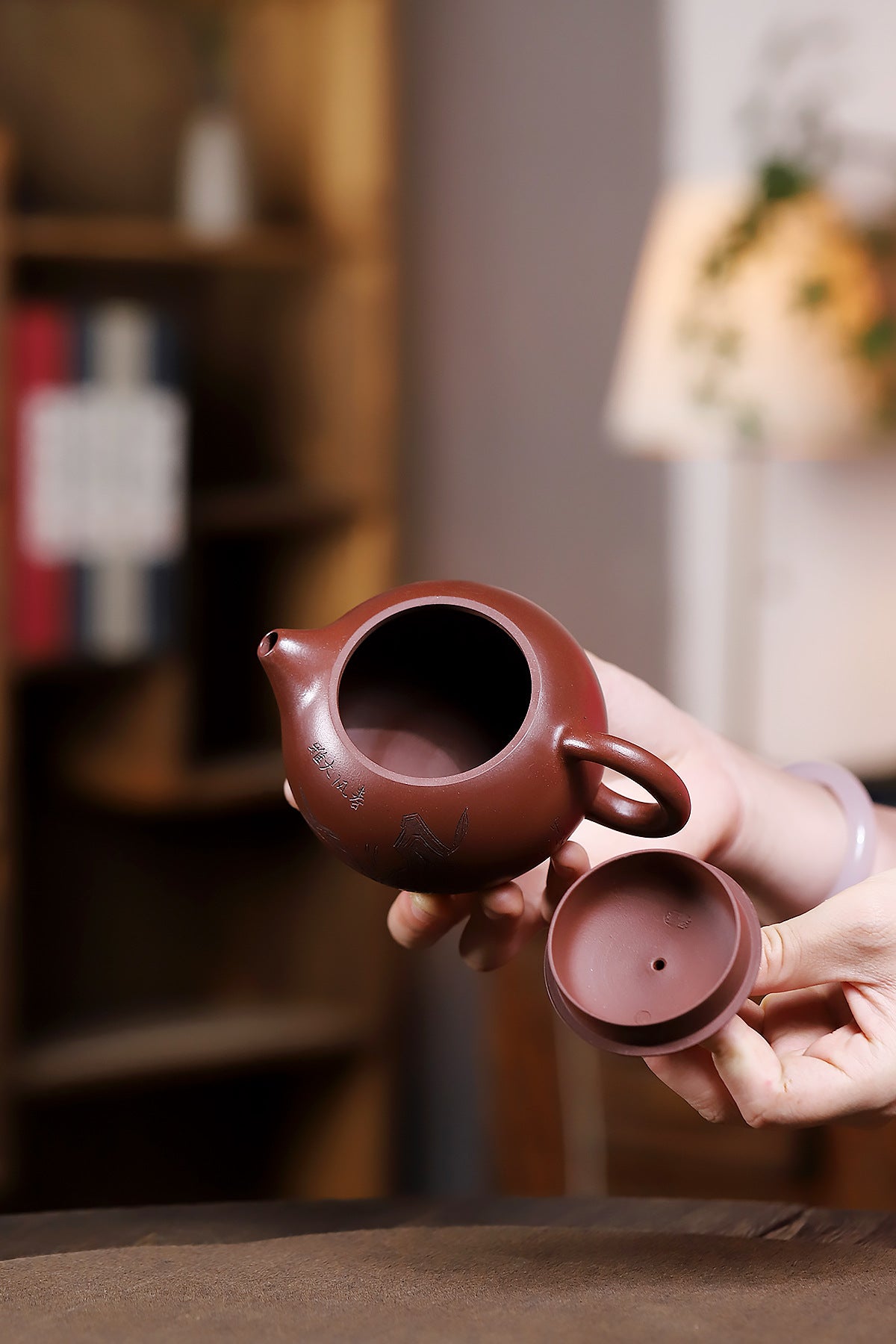 Orchid Xishi Purple Red Clay Zisha Pot