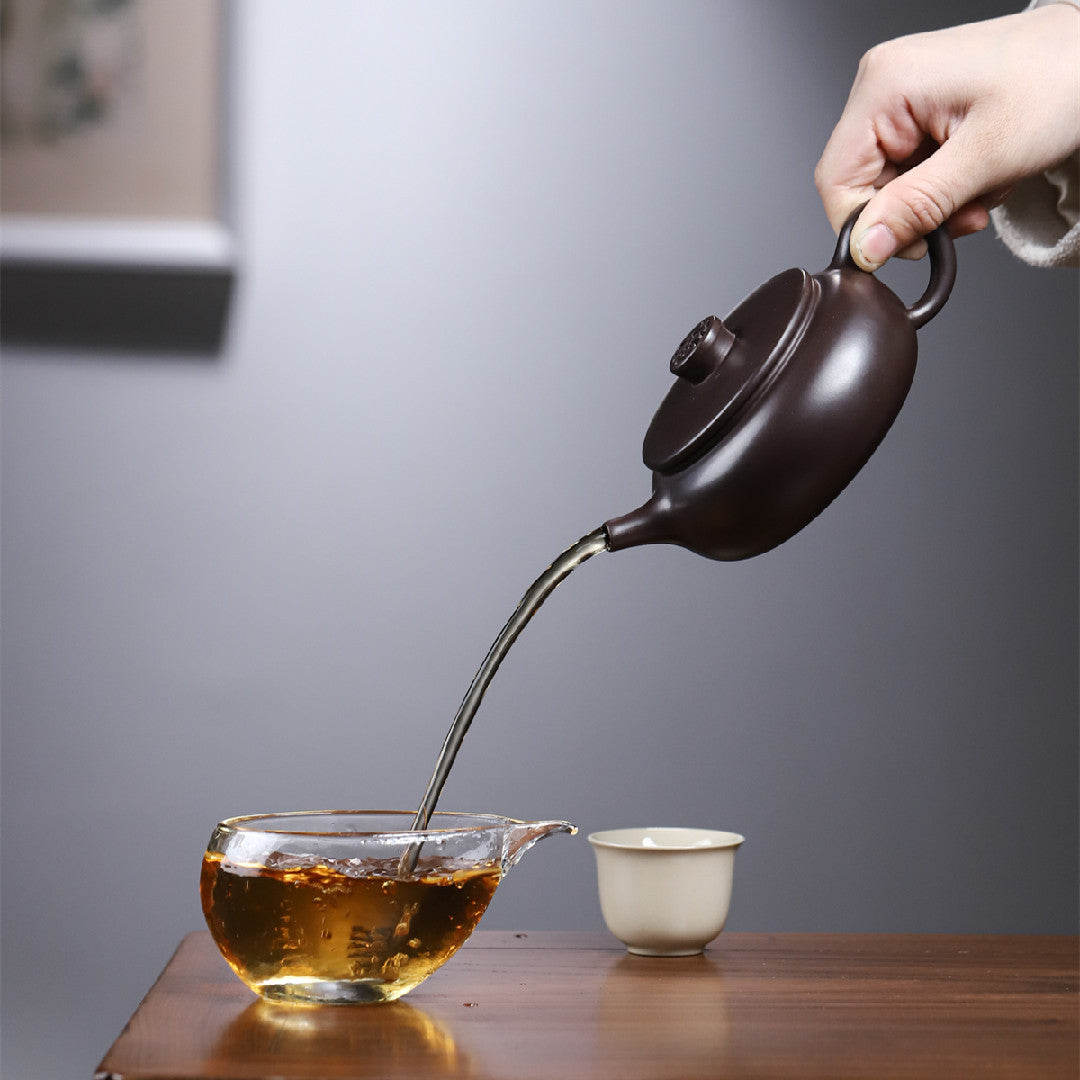 Lucky Drum Rhythm Yixing Zisha Teapot – Original Purple Clay Gongfu Teapot 280ml