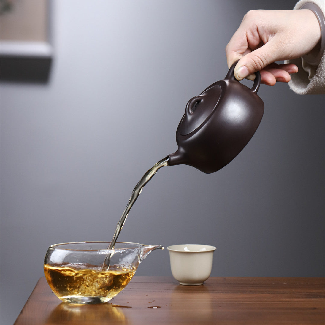 Jinglan Yixing Zisha Teapot 250ml golden vermilion mud