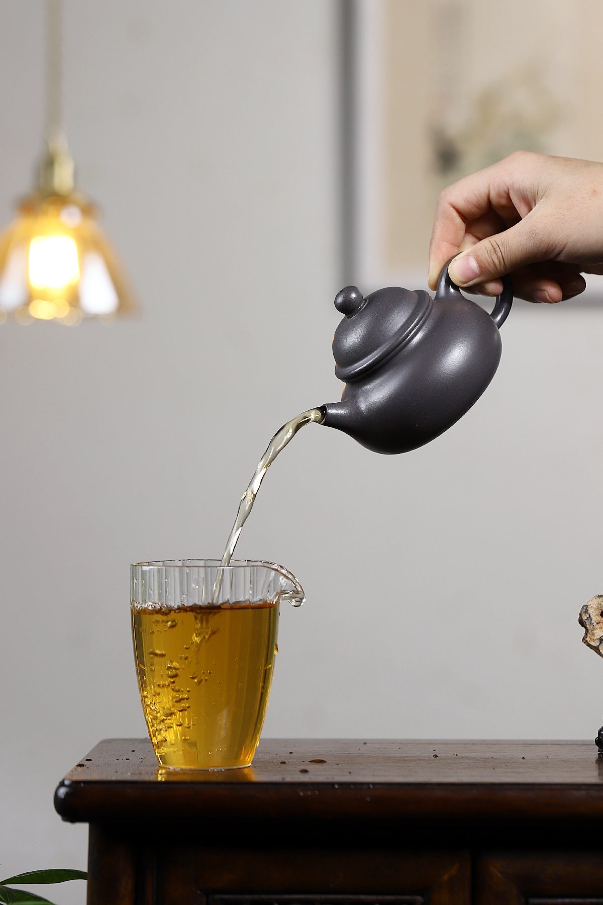 Rongtian Dezhong Teapot in Tianqing Zisha Clay, 180 ml