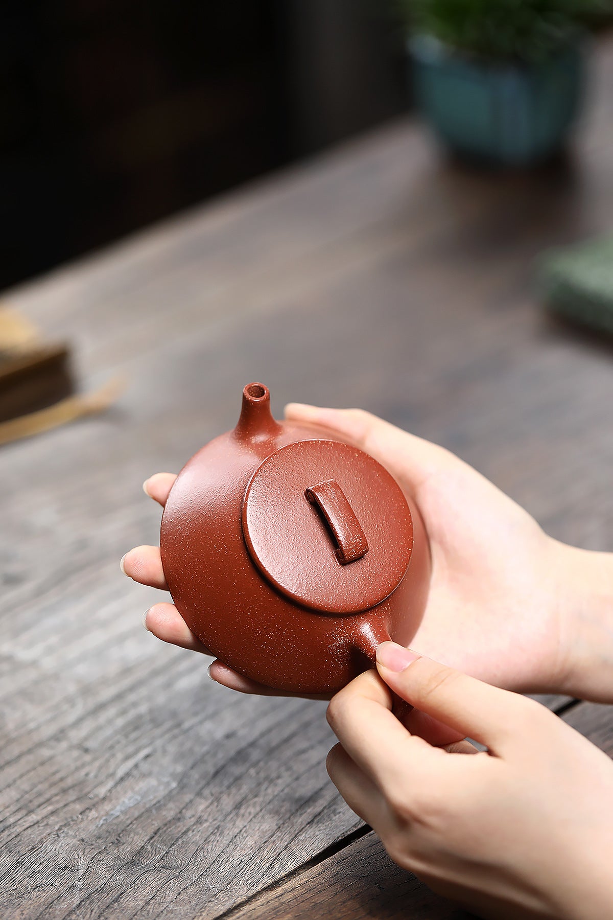 Wen scoop, downhill mud purple clay pot