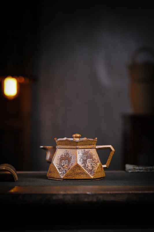 monk's hat high temperature segment mud purple sand teapot