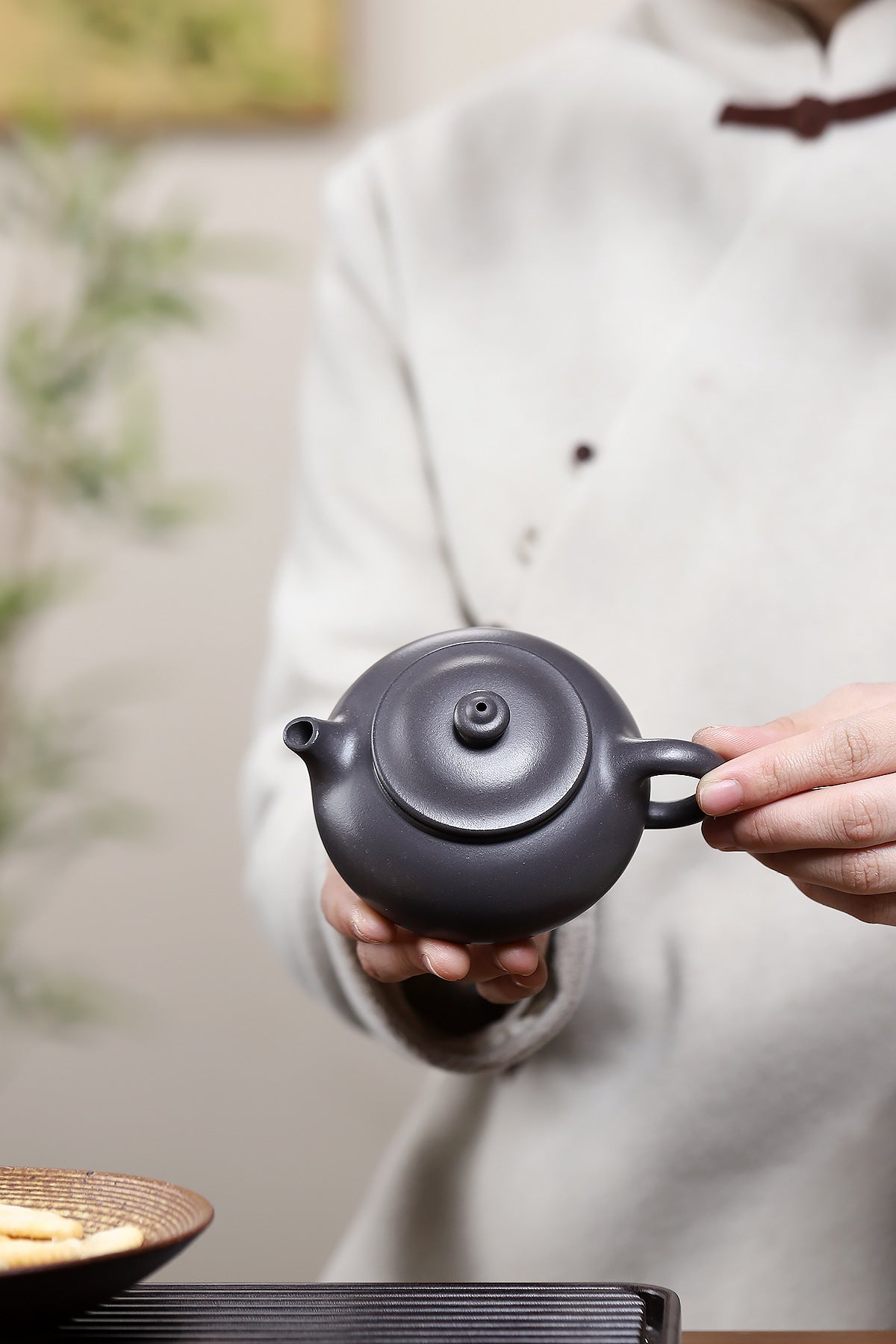 Hanjiang azure mud purple clay pot