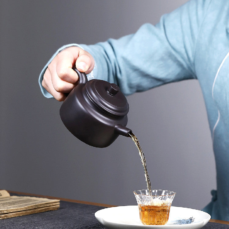 Dezhong Yixing Zisha Teapot 250ml raw ore black mud