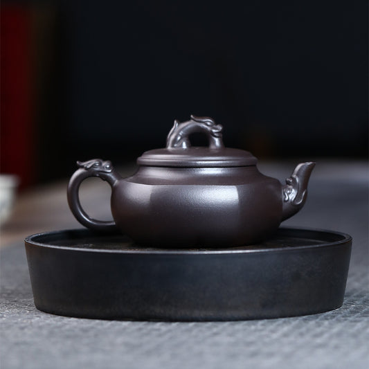 Liufang Longyun Zisha pot raw ore black mud