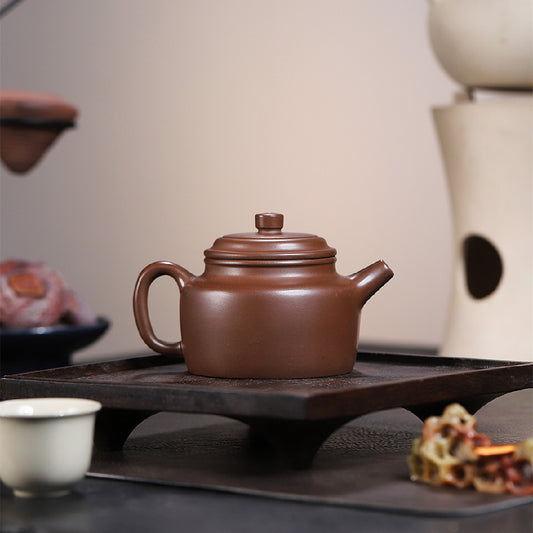 Dezhong Yixing Zisha Teapot 250ml original mineral Gezi purple clay