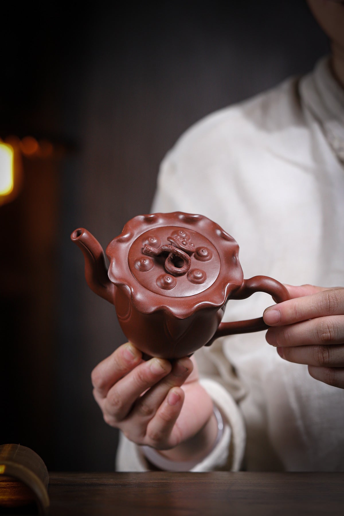Lotus Seed Red Skin Dragon Famous Handmade Exquisite High Purple Sand Teapot