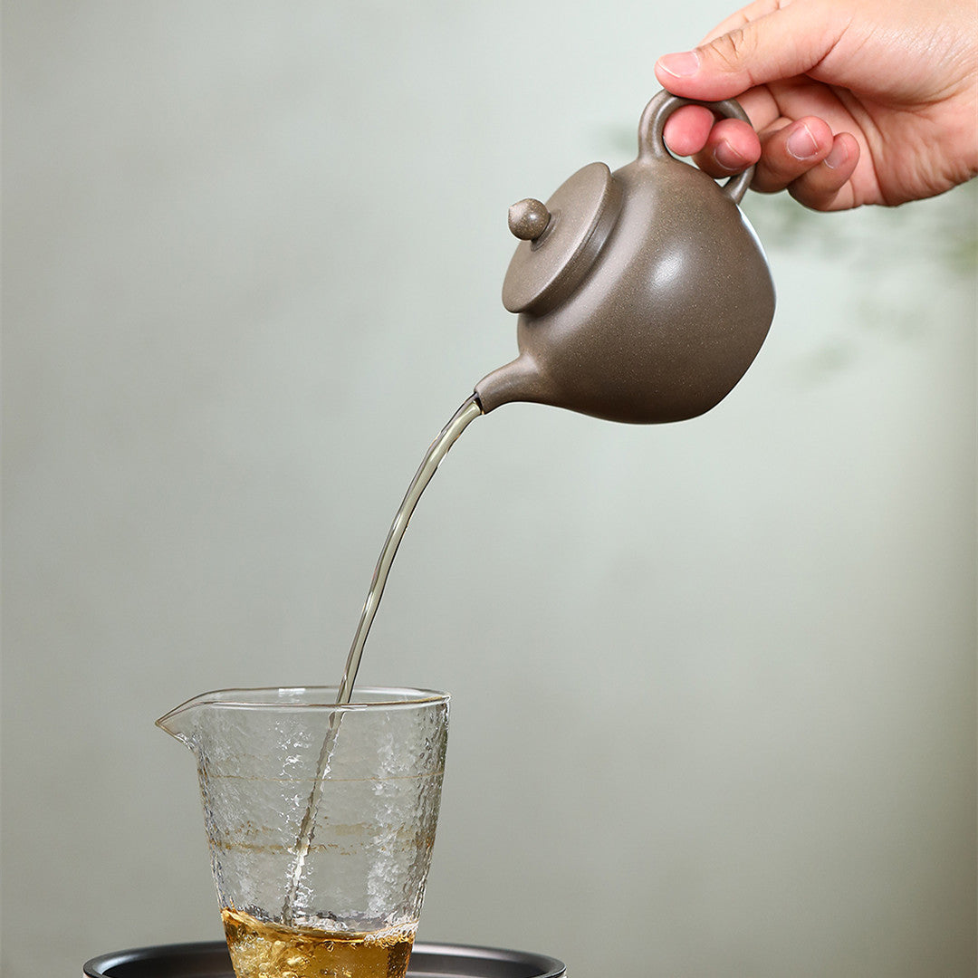 Lotus SeedYixing Zisha Teapot 230ml family-collected crab shell green clay