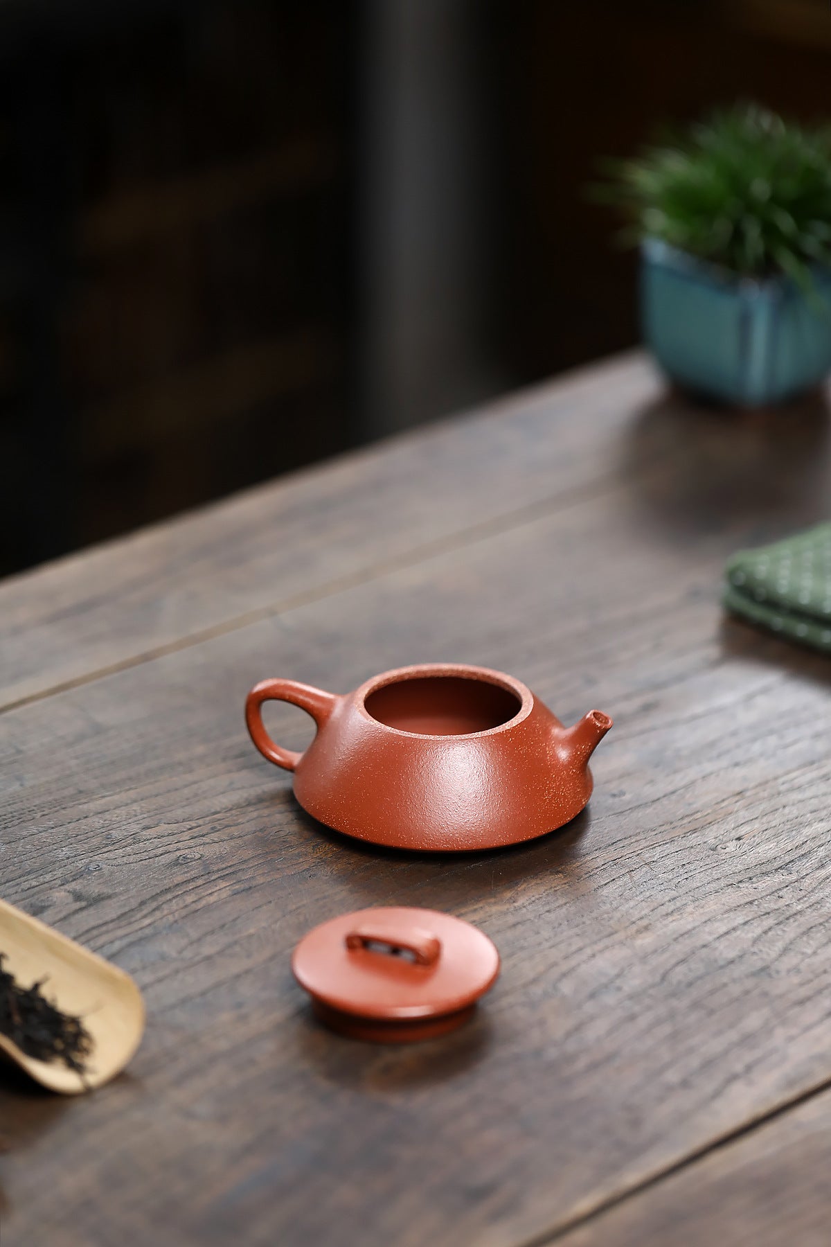 Wen scoop, downhill mud purple clay pot