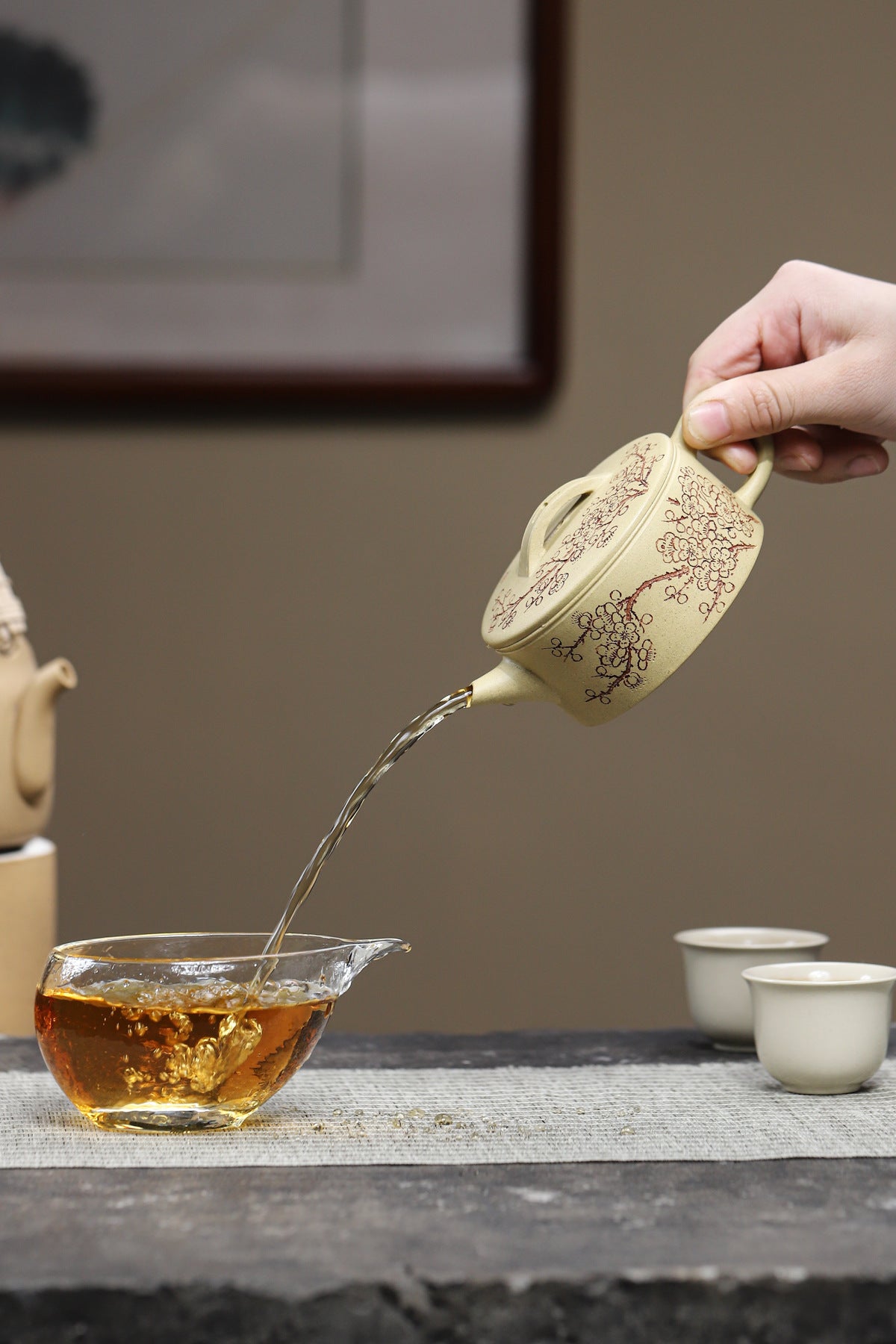 Plum Blossom Hanwa Zisha Teapot, Jiangpo Clay, 170 ml