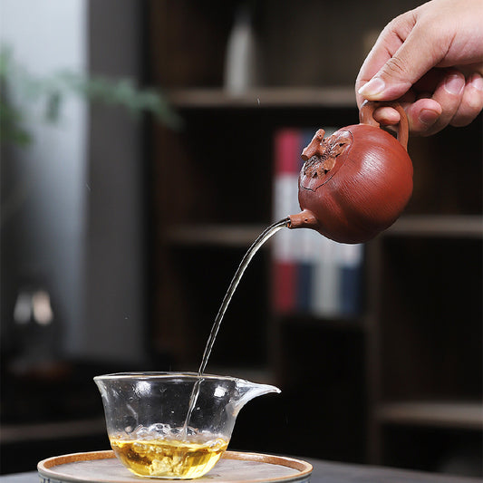 Persimmon flower utensils Zisha pot raw ore clear cement