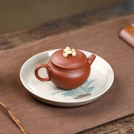 Taihu stone jade bowl purple clay pot raw ore downhill mud