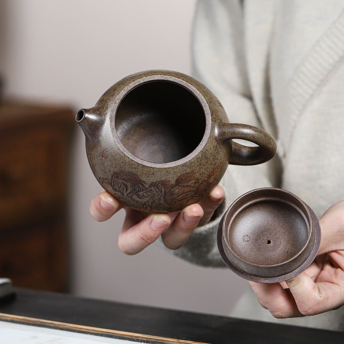 Successful Xishi Zisha pot high temperature reduction burning