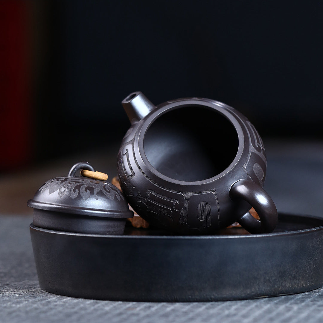 Yuhuan purple clay pot black mud