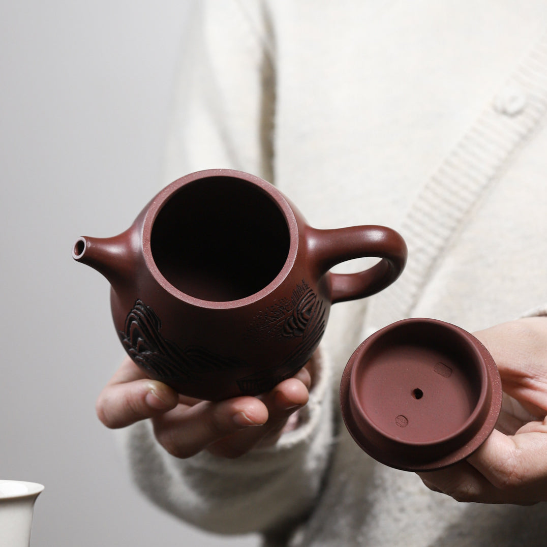 Guanshan high stone scoop purple clay pot dragon blood sand