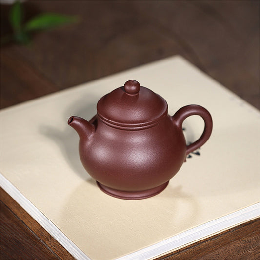 Zisha Teapot old purple clay high pan pot household kung fu teapot tea set Gift package