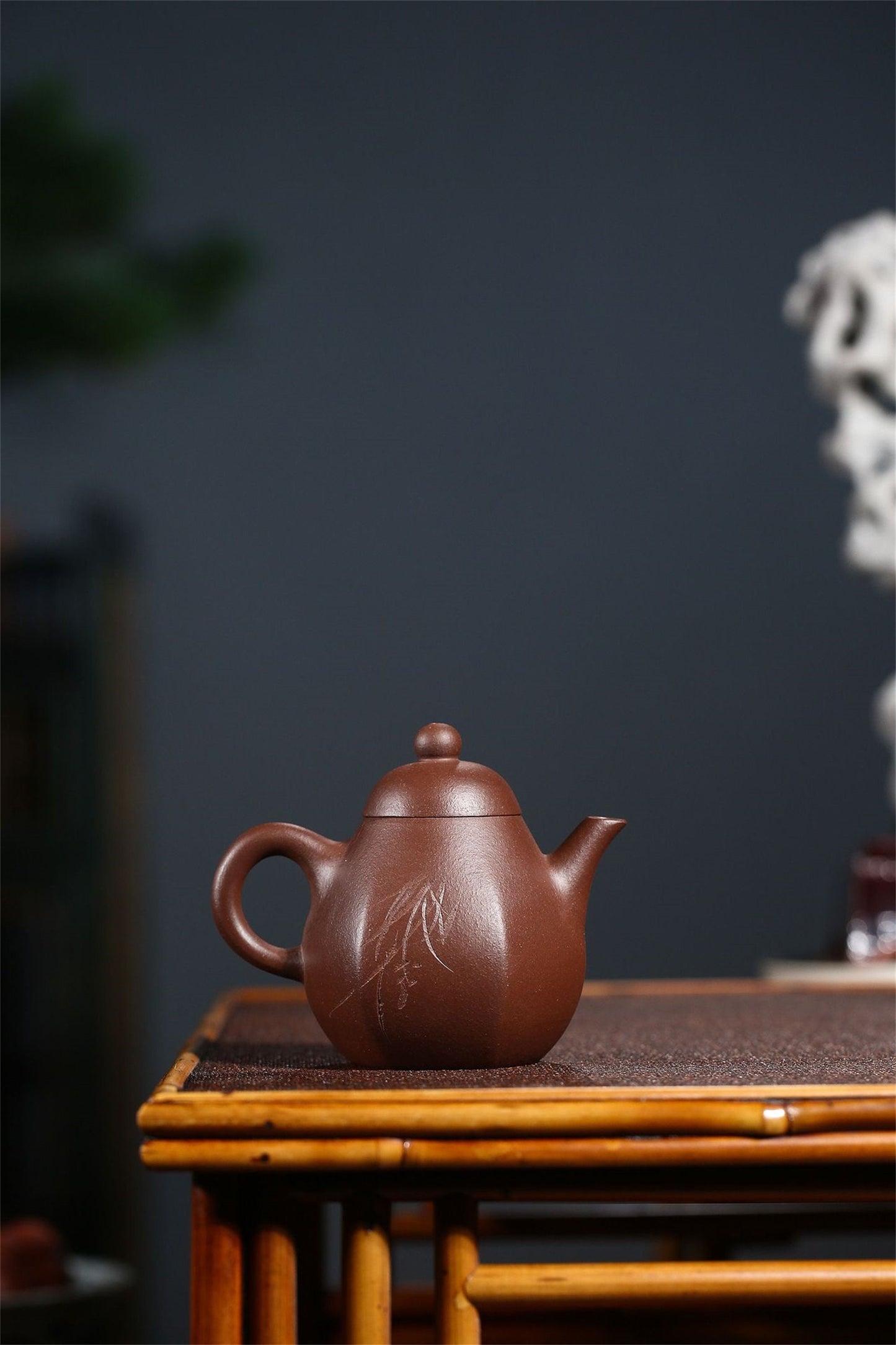 Zisha Teapot old purple clay hexagonal Si Ting kung fu teapot Gift package