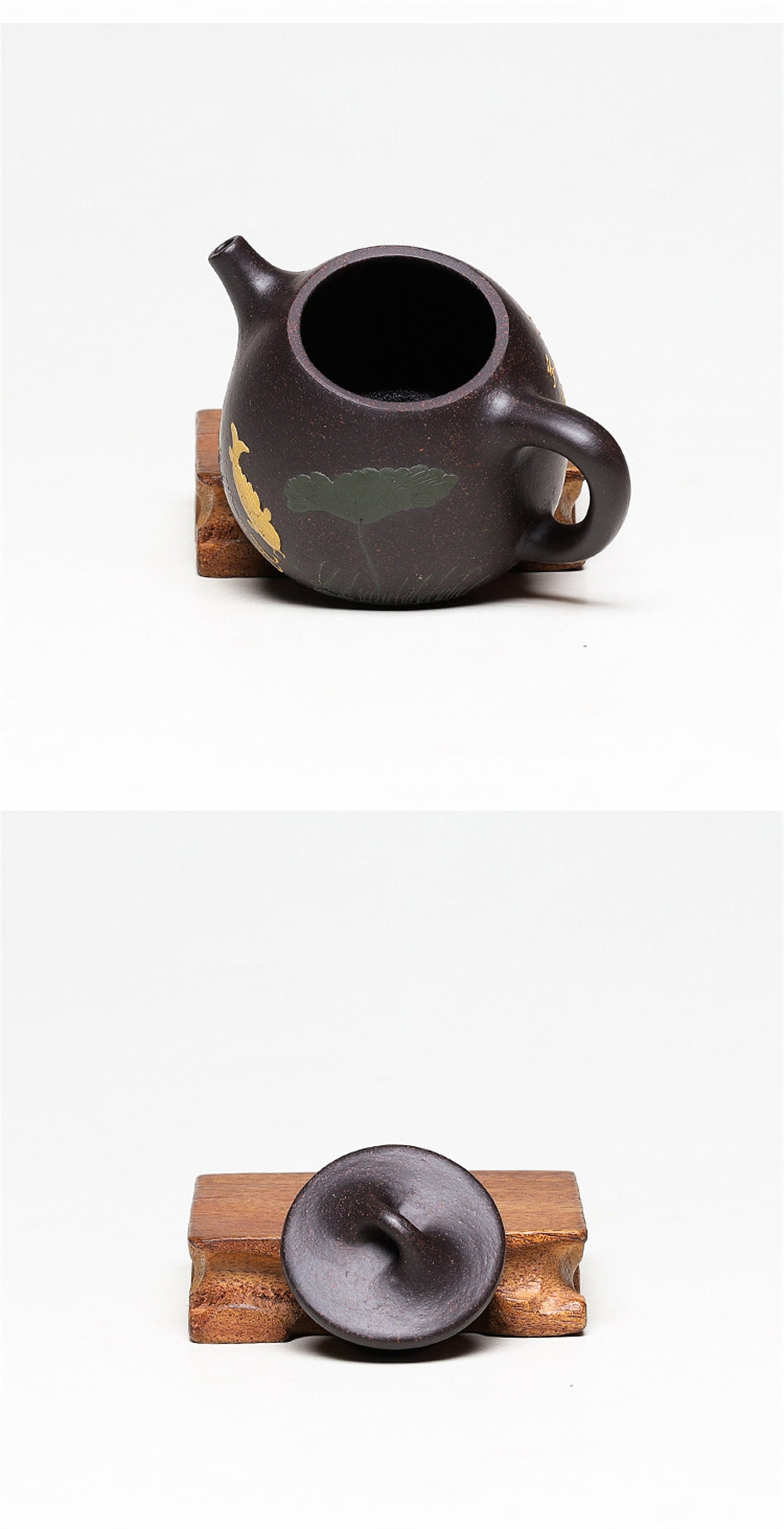 Zisha Teapot black gold sand high stone scoop small teapot kung fu tea set Gift package
