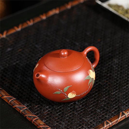 Zisha Teapot purple sand Dahongpao Shou Tao Xishi Gift package