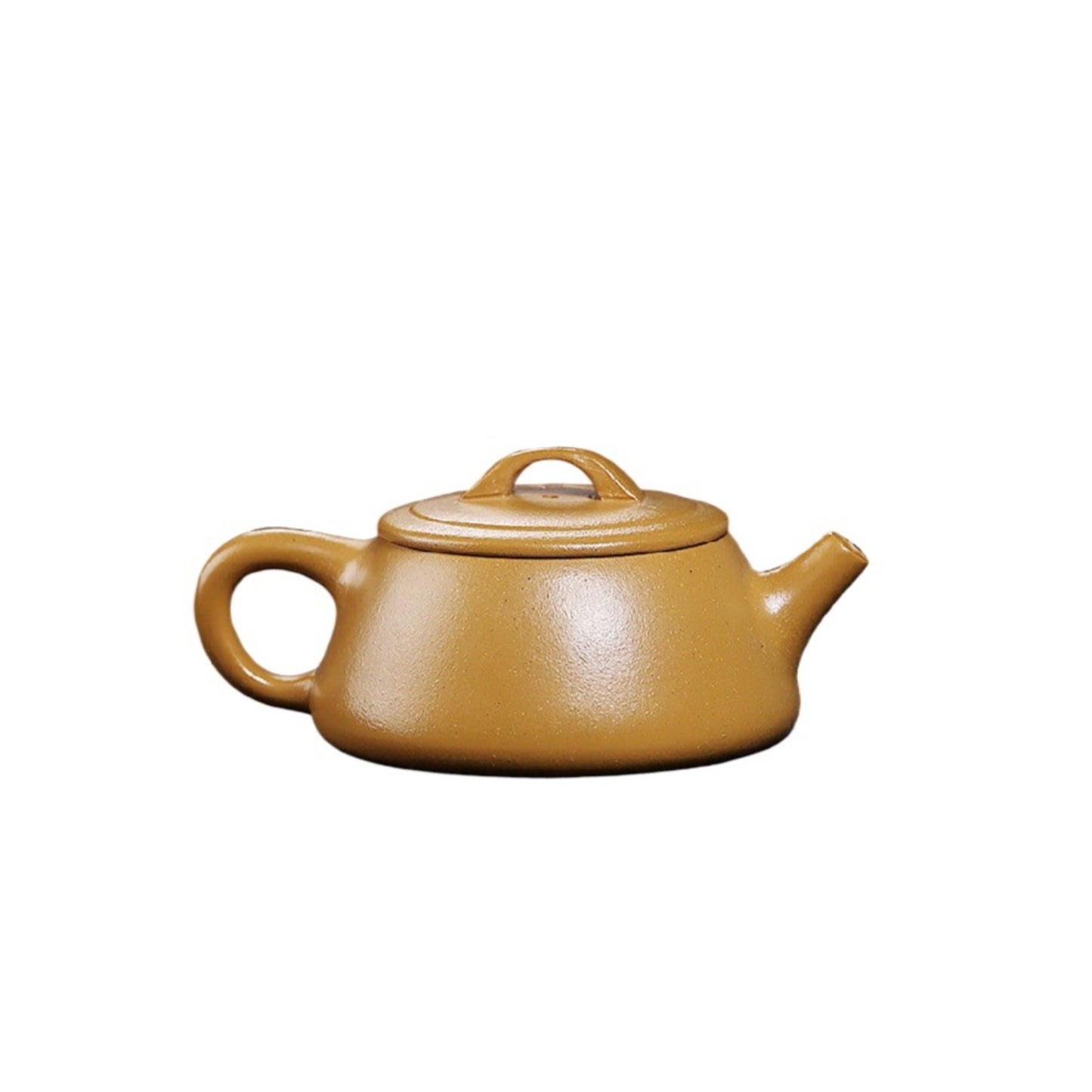 Flat Cover Shi Piao Yixing Zisha Teapot 180ml golden vermilion mud