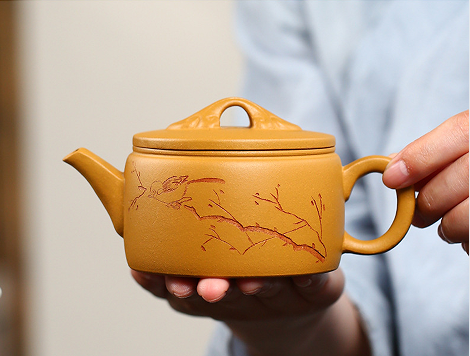 Ruyi Hanwa Yixing Zisha Teapot 250ml raw ore purple sand