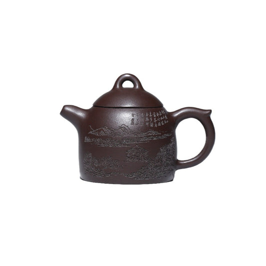 Shanshui Qinquan Yixing Zisha Teapot 320ml raw ore purple clay