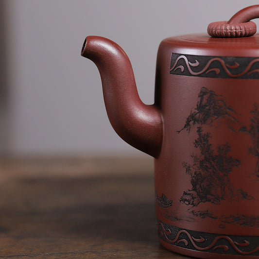 Shuang Quan Yixing Longxue Clay Teapot – 370cc