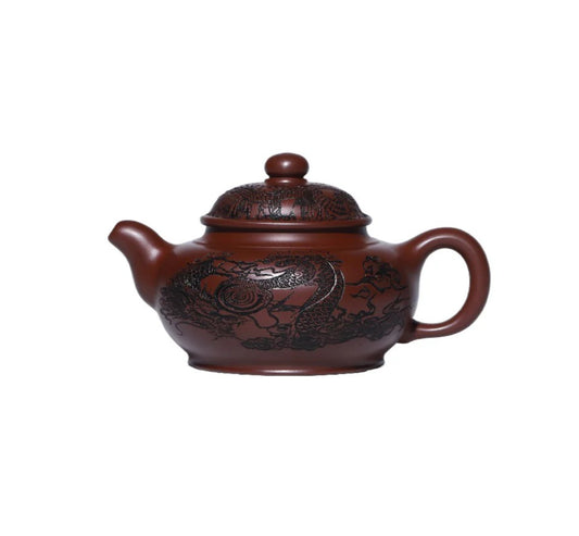 Long Teng Si Hai Yixing Teapot – Large-Capacity Zisha Teapot (500ml)