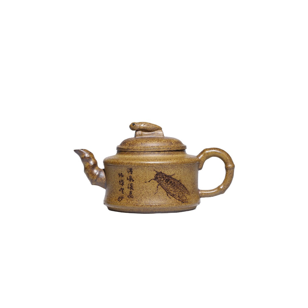 High temperature bamboo rhyme raw ore high temperature purple clay pot