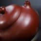 Wendan-Shaped Zisha Teapot in Red Bipi Clay, 130 ml