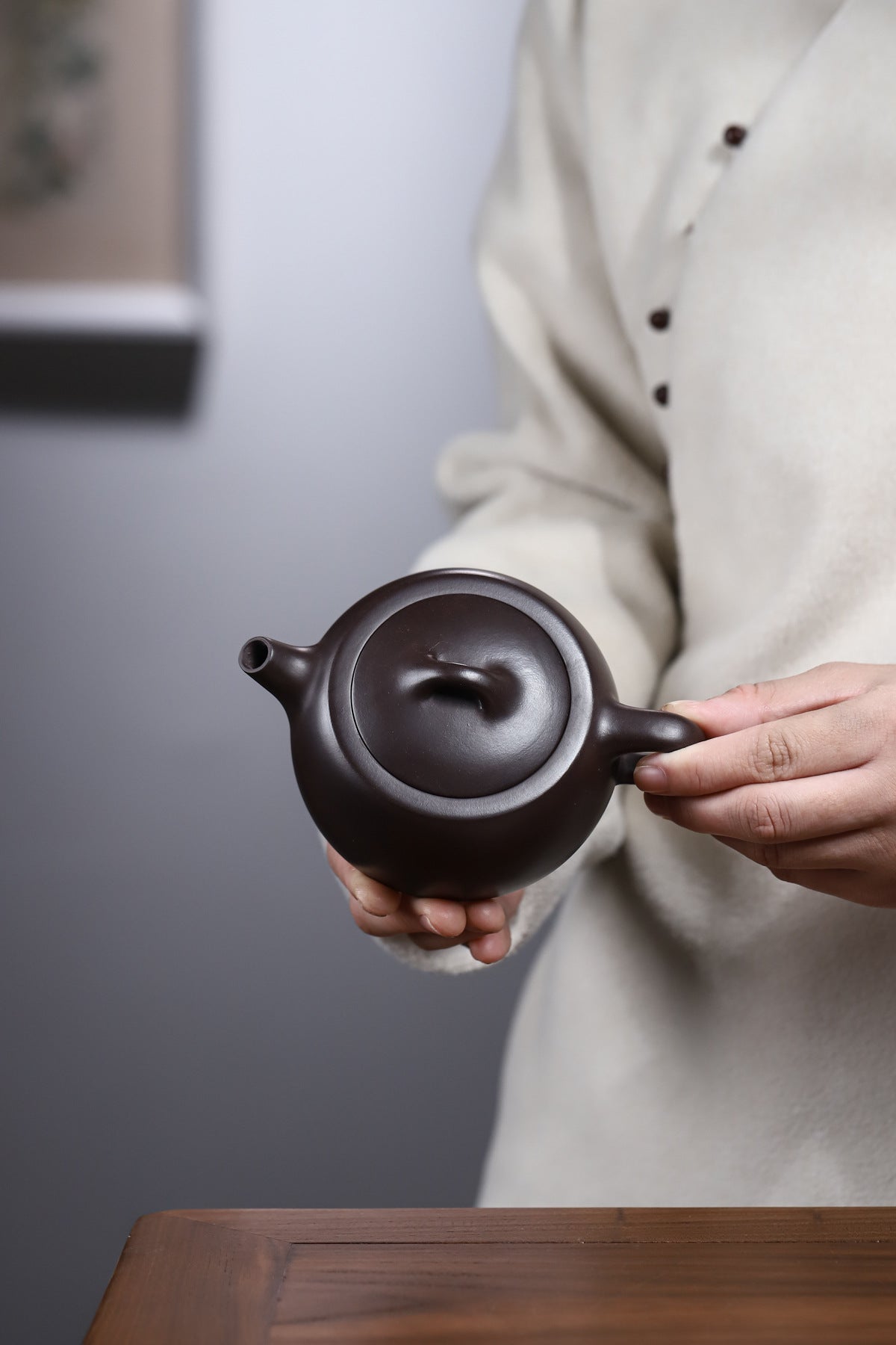 Jinglan Yixing Zisha Teapot 250ml golden vermilion mud