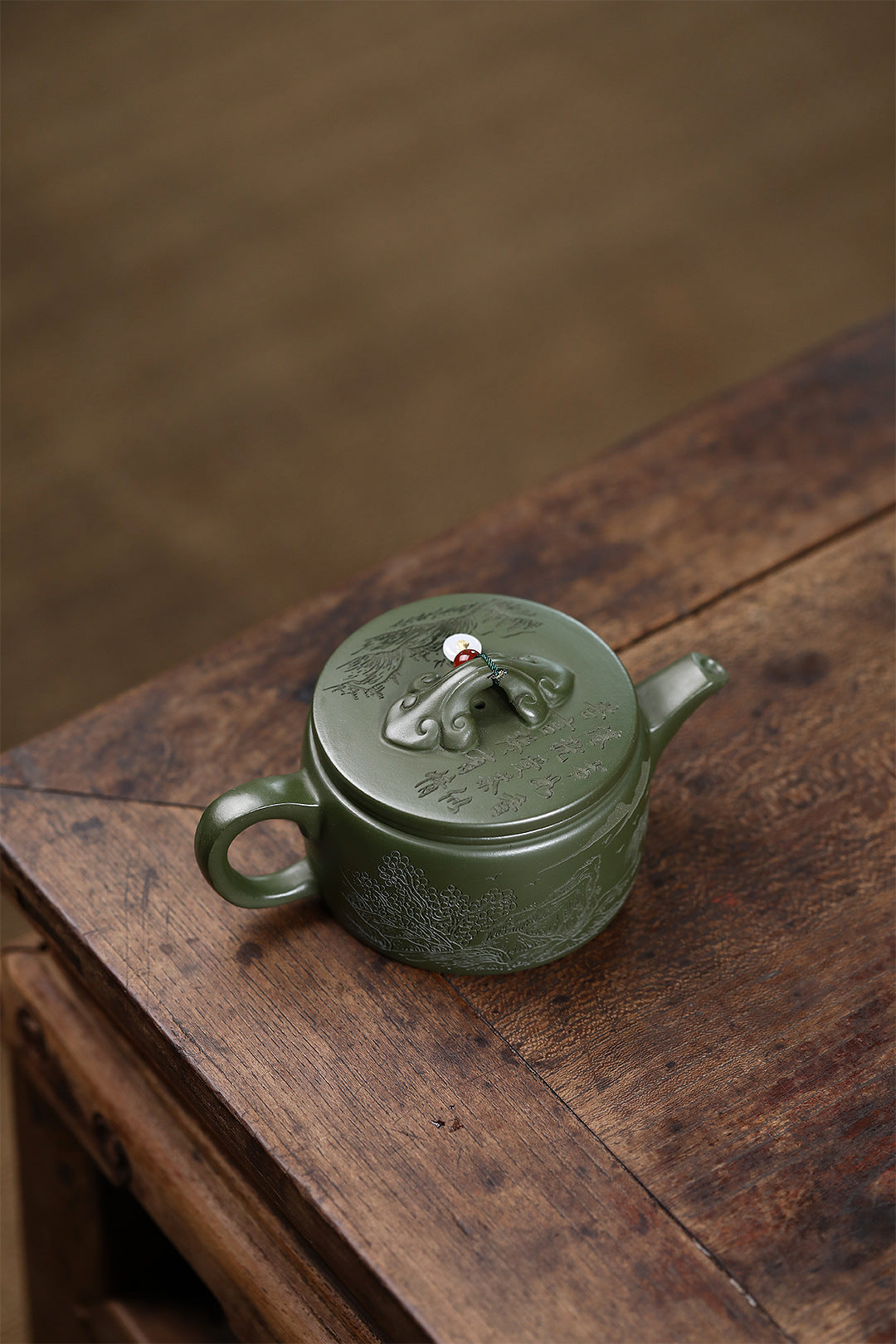Ruyi Hanwa Yixing Zisha Teapot 220ml Raw Ore Green Mud