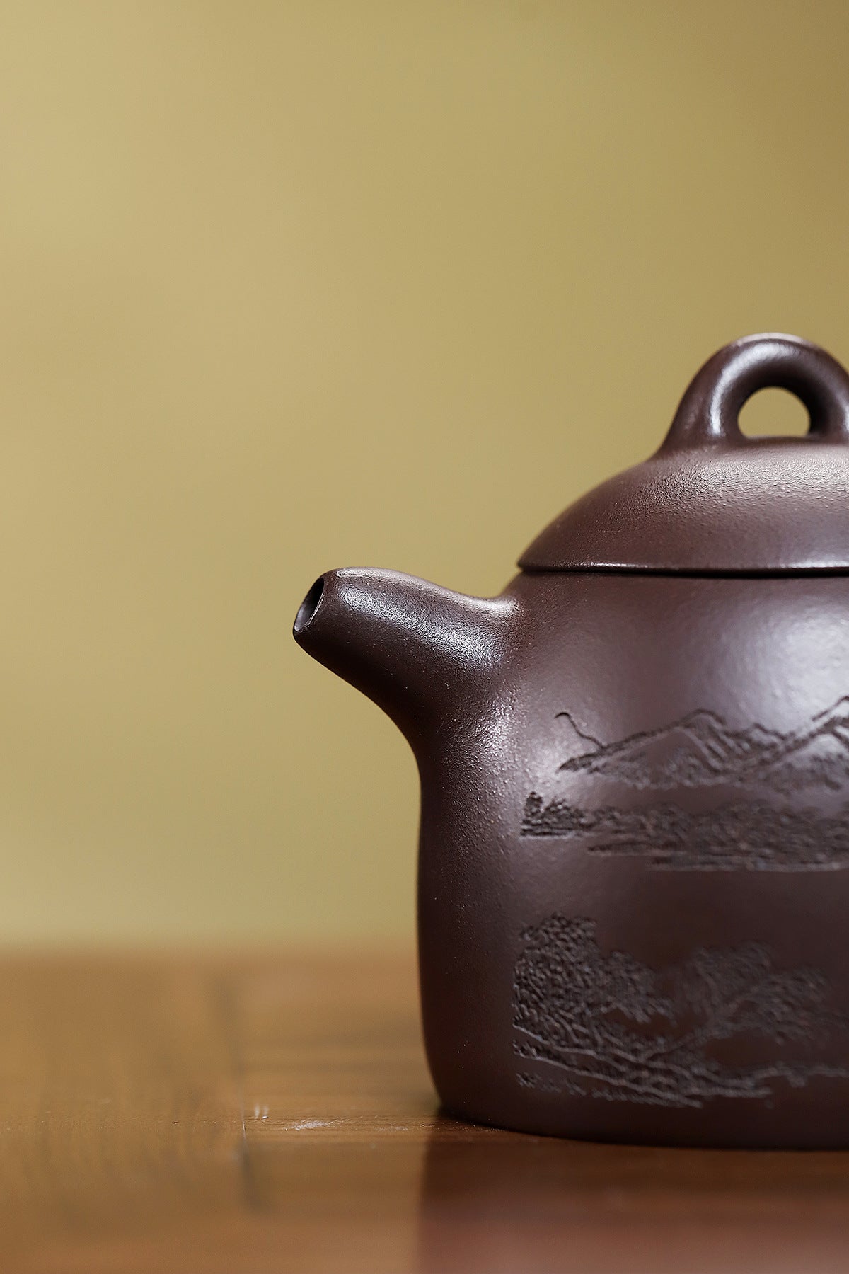Shanshui Qinquan Yixing Zisha Teapot 320ml raw ore purple clay