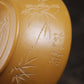 Flat-covered stone scoop gold section mud purple clay pot