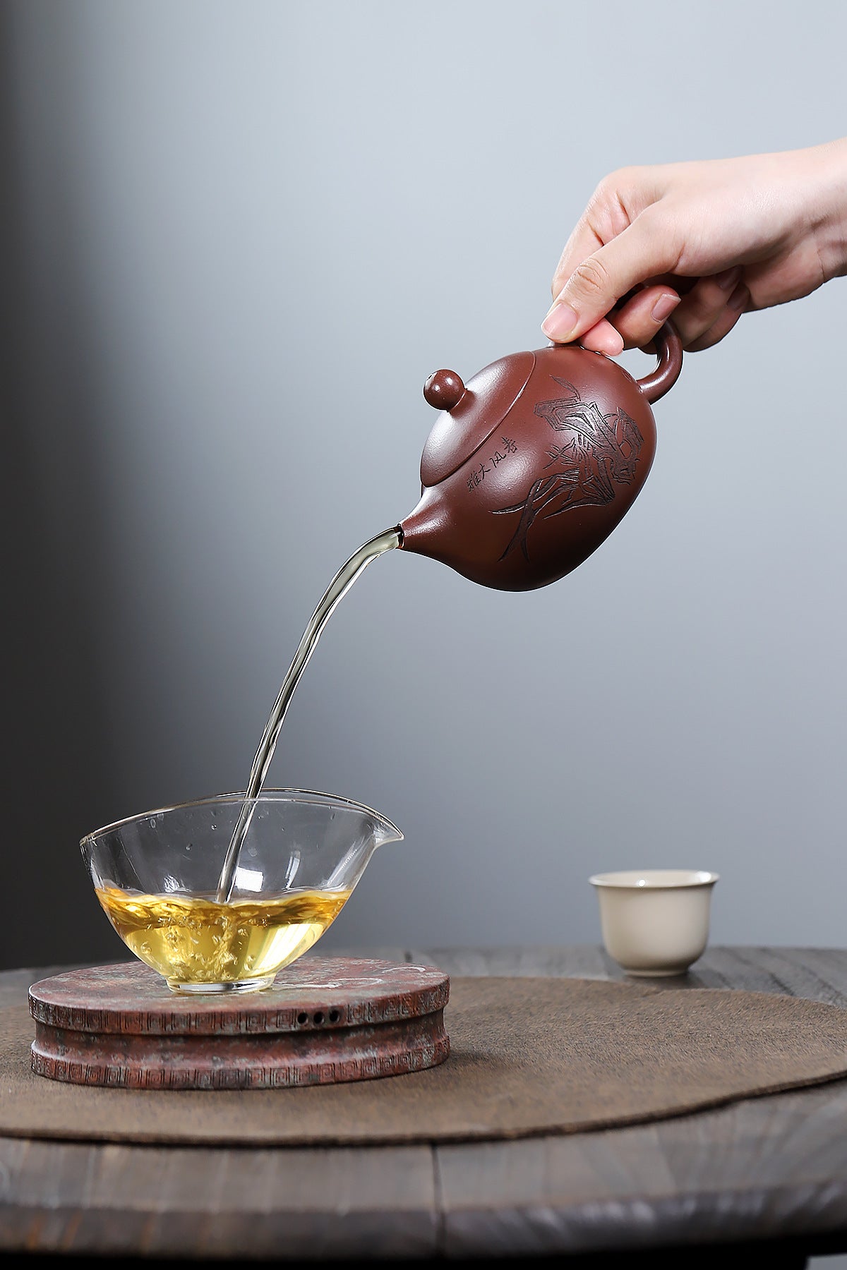 Orchid Xishi Purple Red Clay Zisha Pot