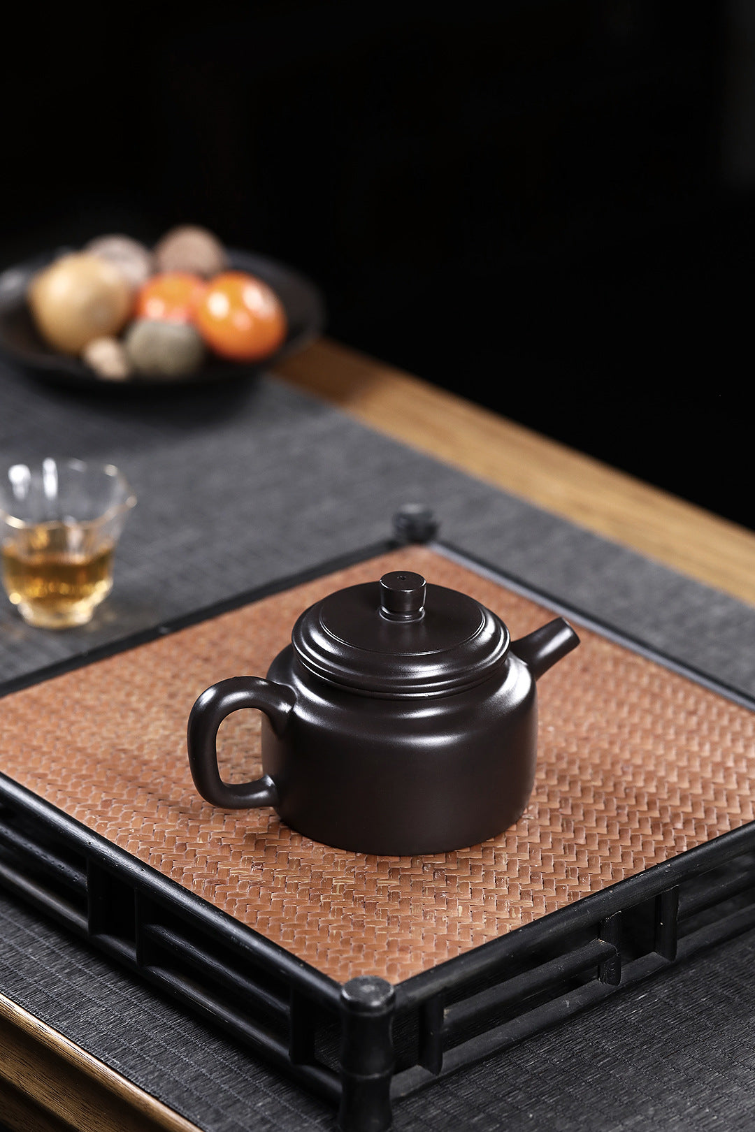 Dezhong Yixing Zisha Teapot 250ml raw ore black mud