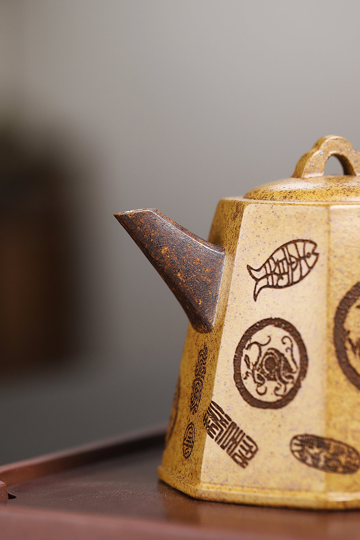 Fanggu Teapot in High-Fired Duanni Clay, 250 ml