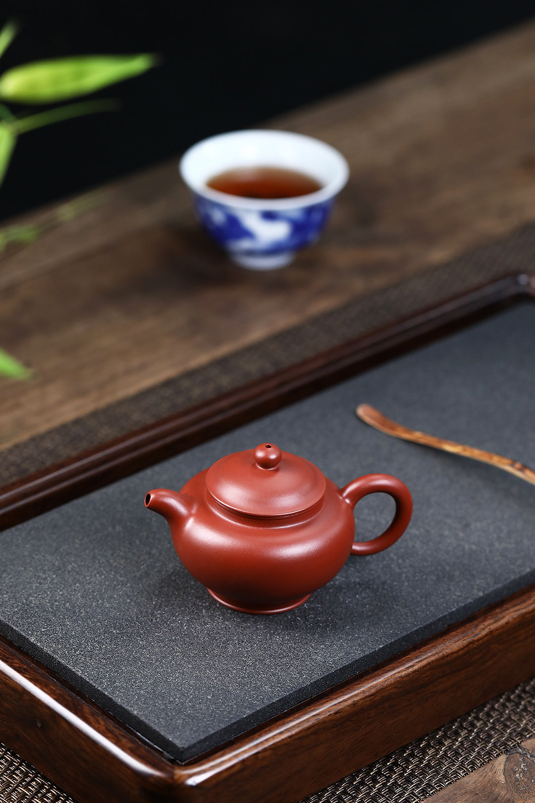 Duoqiu Teapot in Dahongpao Zisha Clay, 120 ml
