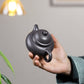 Rongtian Dezhong Teapot in Tianqing Zisha Clay, 180 ml