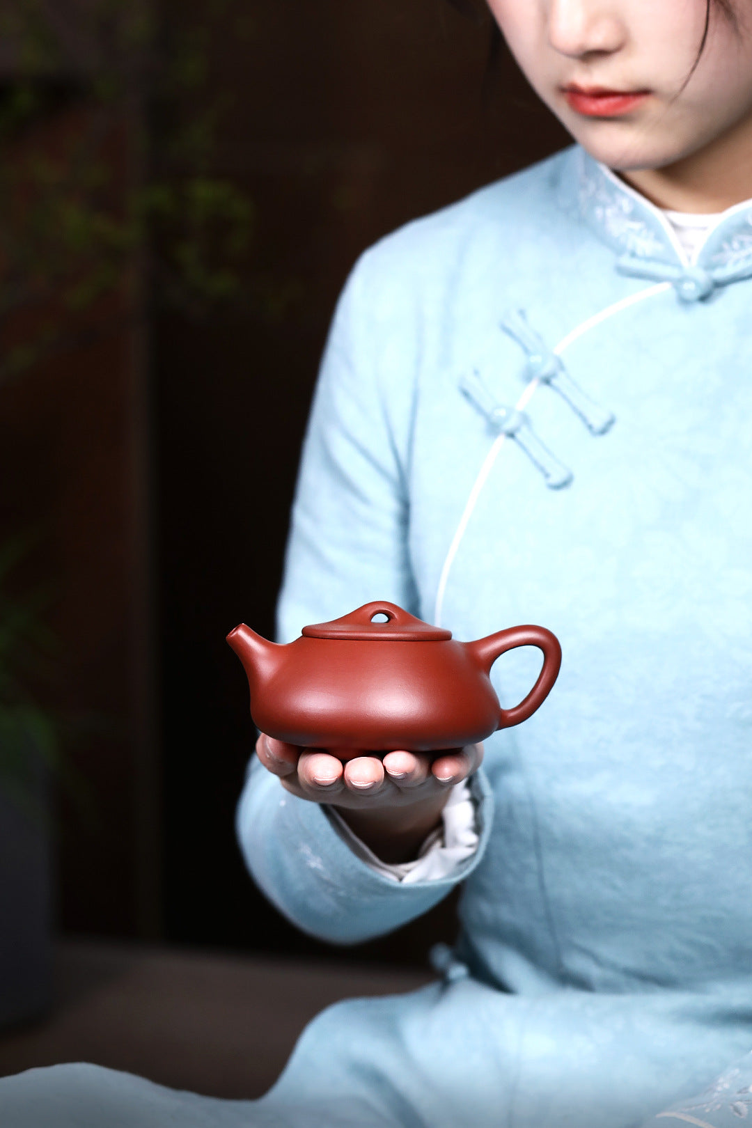 Shipiao Zisha Teapot in Dahongpao Clay, 180 ml