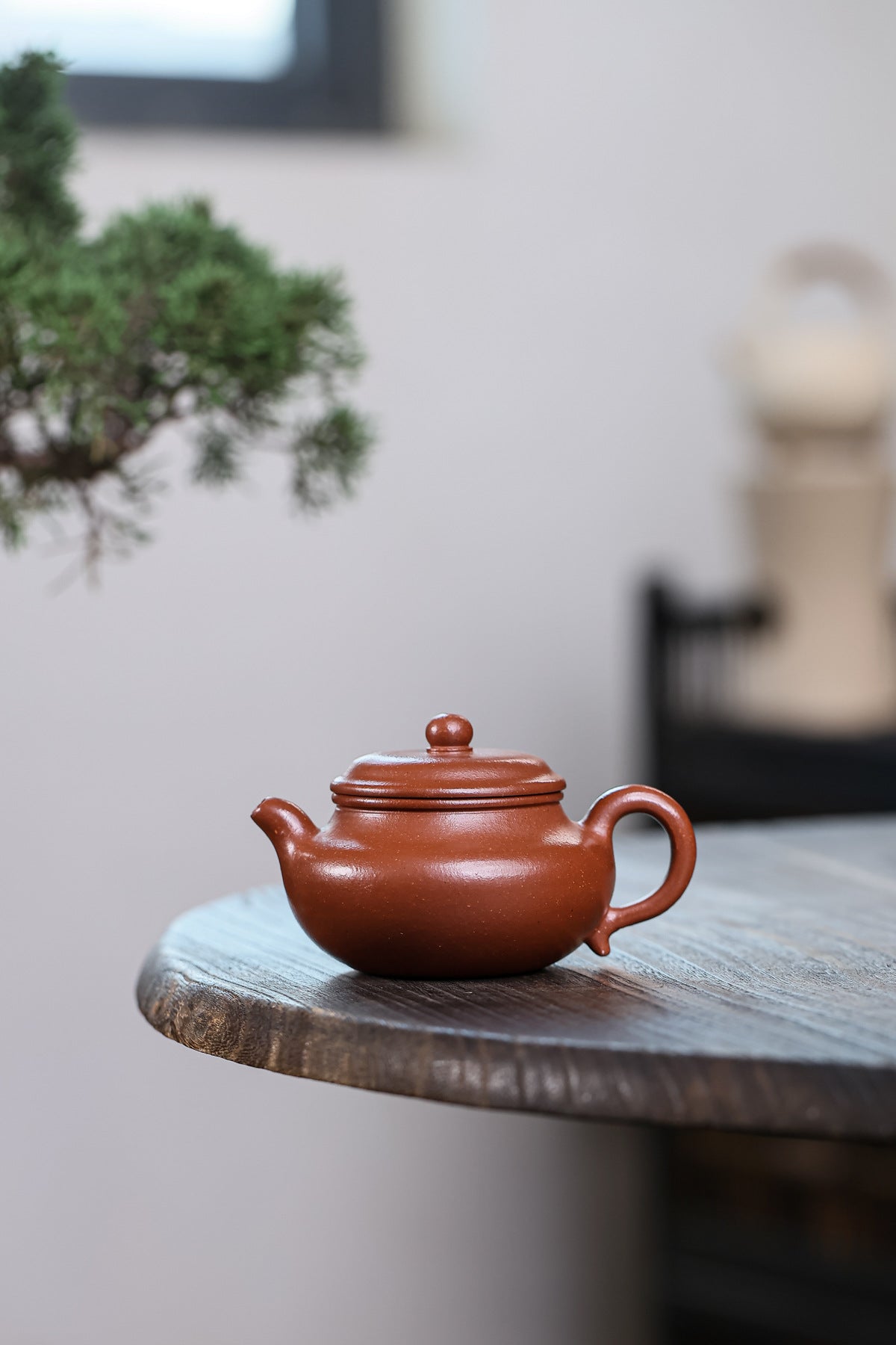Fanggu Teapot in Jiangpo Zisha Clay, 130 ml