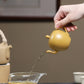 Meiren Jian Zisha Teapot in Golden Zhuni Clay, 130 ml