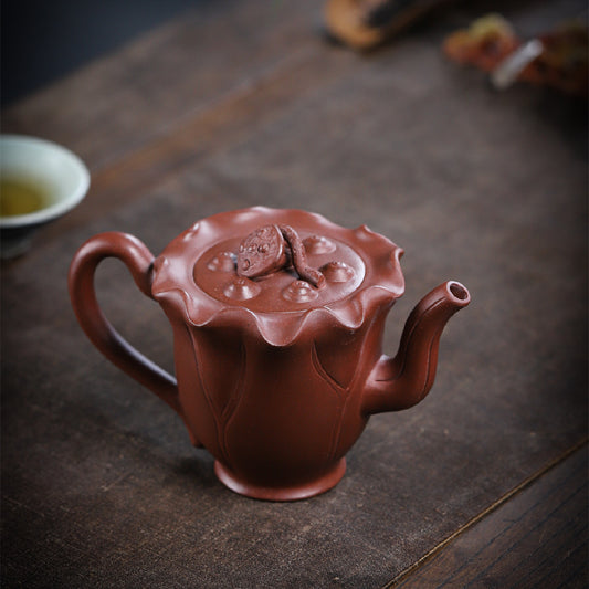Lotus Seed Red Skin Dragon Famous Handmade Exquisite High Purple Sand Teapot