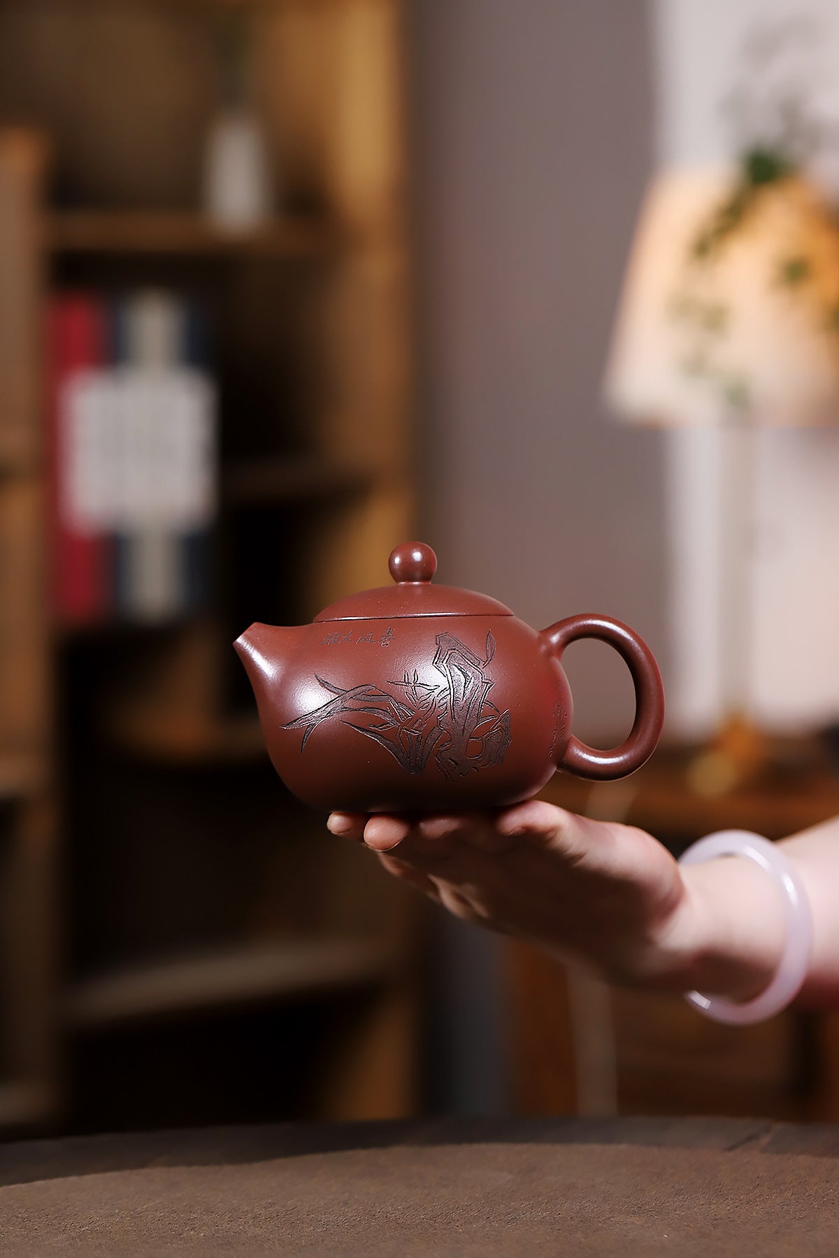 Orchid Xishi Purple Red Clay Zisha Pot