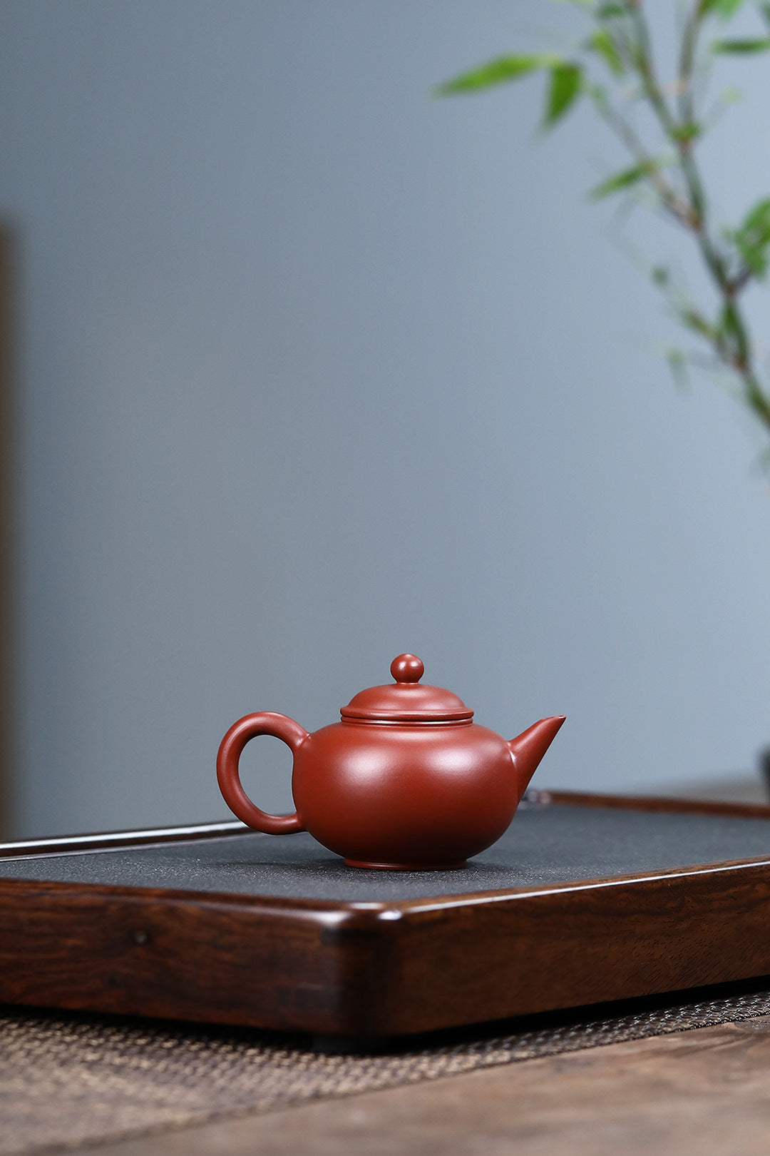 Shuiping Teapot in Dahongpao Clay, 100 ml